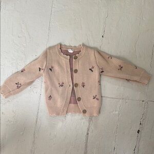 Jamie Kay Beige and Mauve Knit Cardigan